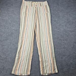 Sundance Gigi Pants Womens Small Multicolor Striped Cotton Coastal Boho Gauze